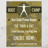 Body Madness Dark Green Camo Boot Camp Flyers Flyer (Vorne)