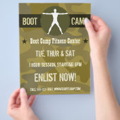 Body Madness Dark Green Camo Boot Camp Flyers Flyer (Hand)
