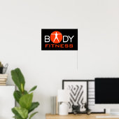 Body Madness Fitness Vitruvian Muscle Man Plakate (Heimbüro)