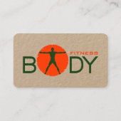 Body Madness Green und Orange Fitness Coach Visitenkarte (Rückseite)