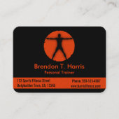Body Madness Orange und Black Fitness Instructor Visitenkarte (Vorderseite)