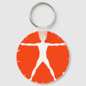 Body Madness Vitruvian Man Premium Round Key Chain Schlüsselanhänger (Vorderseite)