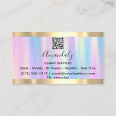 Body Massage WELLNESS-CENTER Wellness-Code Logo Bl Visitenkarte (Rückseite)