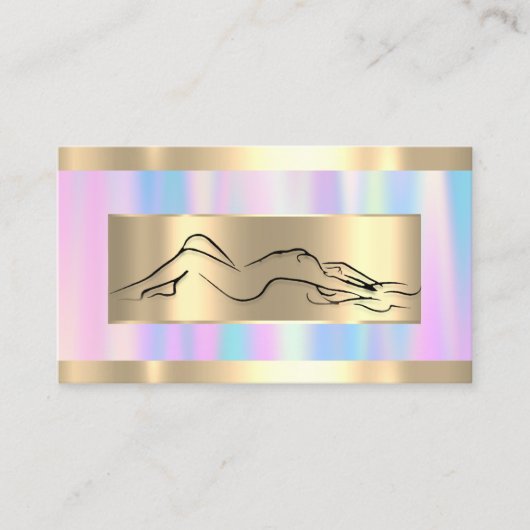 Body Massage WELLNESS-CENTER Wellness-Code Logo Bl Visitenkarte (Vorderseite)