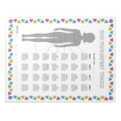 Body Measurement Tracker Notizblock (Vorderseite)