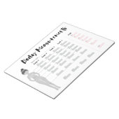 Body Measurement Tracker Notizblock (angewinkelt)
