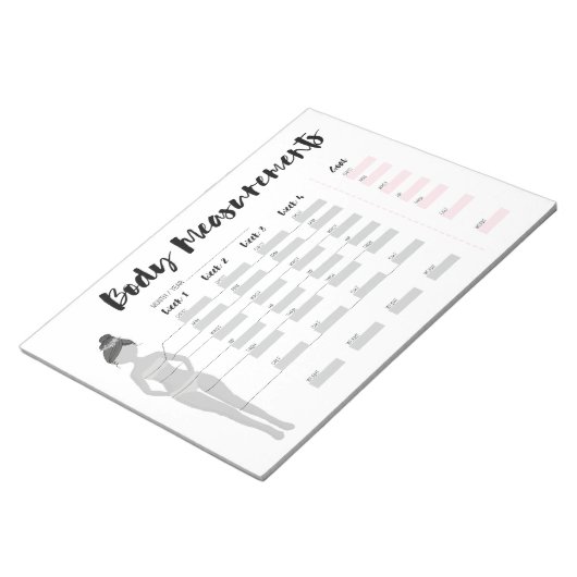 Body Measurement Tracker Notizblock (angewinkelt)