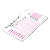 Body Measurement Tracker Notizblock (angewinkelt)