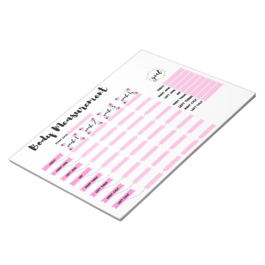 Body Measurement Tracker Notizblock (angewinkelt)