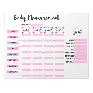 Body Measurement Tracker Notizblock