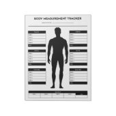 Body Measurement Weight Loss Fitness Tracker Boy Notizblock (Rotiert)