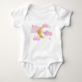 Body Para Bebé Oh Baby! Moon & Stars rosa Baby Strampler