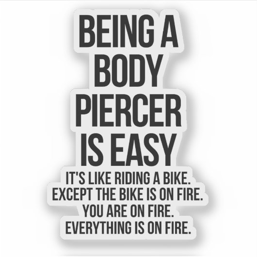 Body piercer aufkleber (Vorderseite)