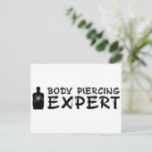 Body Piercing Experte Postkarte (Stehend Vorderseite)