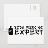 Body Piercing Experte Postkarte (Vorne/Hinten)