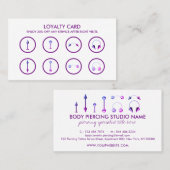 Body Piercing Loyalty Visitenkarte (Vorne/Hinten)
