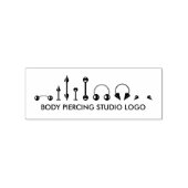 Body Piercing Studio Gummistempel (Prägung)