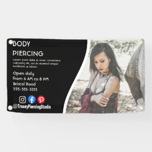 Body PIERCING STUDIO Plakat Flyer Unterschreiben Banner