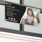Body PIERCING STUDIO Plakat Flyer Unterschreiben Banner (Äußeres Gebäude)