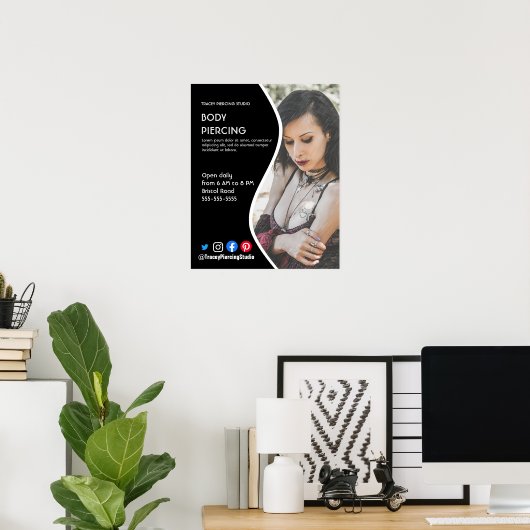 Body PIERCING STUDIO Poster Flyer (Heimbüro)