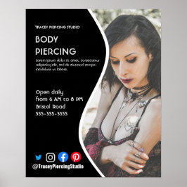 Body PIERCING STUDIO Poster Flyer