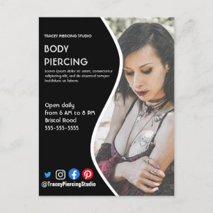 Body PIERCING STUDIO Poster Flyer Postkarte