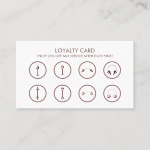 Body Piercing Tattoo Sale Discount Loyalität Visitenkarte