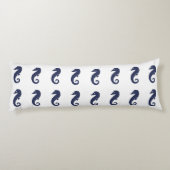 Body Pillow - Sea Horses (Navy Blue) Seitenschläferkissen (Rückseite)