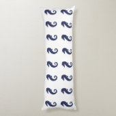 Body Pillow - Sea Horses (Navy Blue) Seitenschläferkissen (Rückseite (Vertikal))
