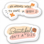 Body Positions Quotes Aufkleber Pack 2 (Vorderseite)