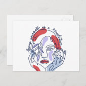 Body positivity movement messages postkarte (Vorne/Hinten)