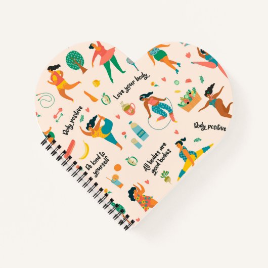 Body Positivity Spiral Notebook Notizblock (Vorderseite)