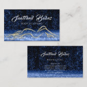 Body Sclupting Beauty Gold Logo Glitzer Massage Visitenkarte (Vorne/Hinten)