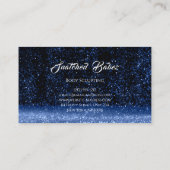 Body Sclupting Beauty Gold Logo Glitzer Massage Visitenkarte (Rückseite)