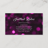Body Sclupting Beauty Gold Logo Massage Studio Visitenkarte (Rückseite)