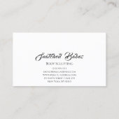 Body Sclupting Beauty Logo Glitzer Massage Gold Visitenkarte (Rückseite)