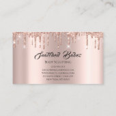Body Sclupting Beauty Logo Glitzer Massage-Tropfen Visitenkarte (Rückseite)