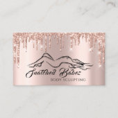 Body Sclupting Beauty Logo Glitzer Massage-Tropfen Visitenkarte (Vorderseite)