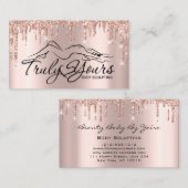 Body Sclupting Beauty Logo Glitzer Rose 1 Visitenkarte (Vorne/Hinten)