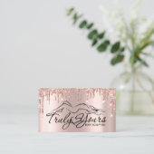 Body Sclupting Beauty Logo Glitzer Rose 1 Visitenkarte (Stehend Vorderseite)