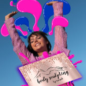 Body Sclupting Beauty Logo Glitzer Tropfen Visitenkarte