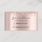 Body Sclupting Logo Social Media Rose Blush Visitenkarte (Rückseite)