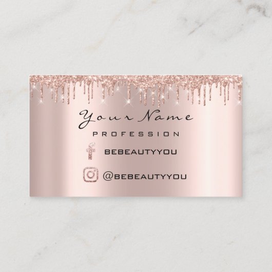 Body Sclupting Logo Social Media Rose Blush Visitenkarte (Rückseite)
