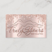 Body Sclupting Logo Social Media Rose Blush Visitenkarte (Vorderseite)