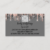 Body Sclupting Massage Logo Black Bikini QR Code Visitenkarte (Rückseite)