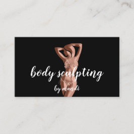 Body Sclupting Massage Logo Rose Gold Bikini QR Visitenkarte