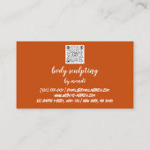Body Sclupting Massage Logo Rote Rose Bikini QR Visitenkarte (Rückseite)
