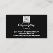 Body Sclupting Massage Logo Schwarz-weiß Gold Visitenkarte (Rückseite)