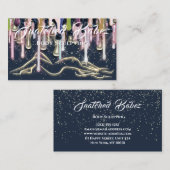 Body Sculpting Beauty Custom Logo Massage DripNavy Visitenkarte (Vorne/Hinten)