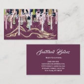 Body Sculpting Beauty Custom Logo Massage DripRose Visitenkarte (Vorne/Hinten)